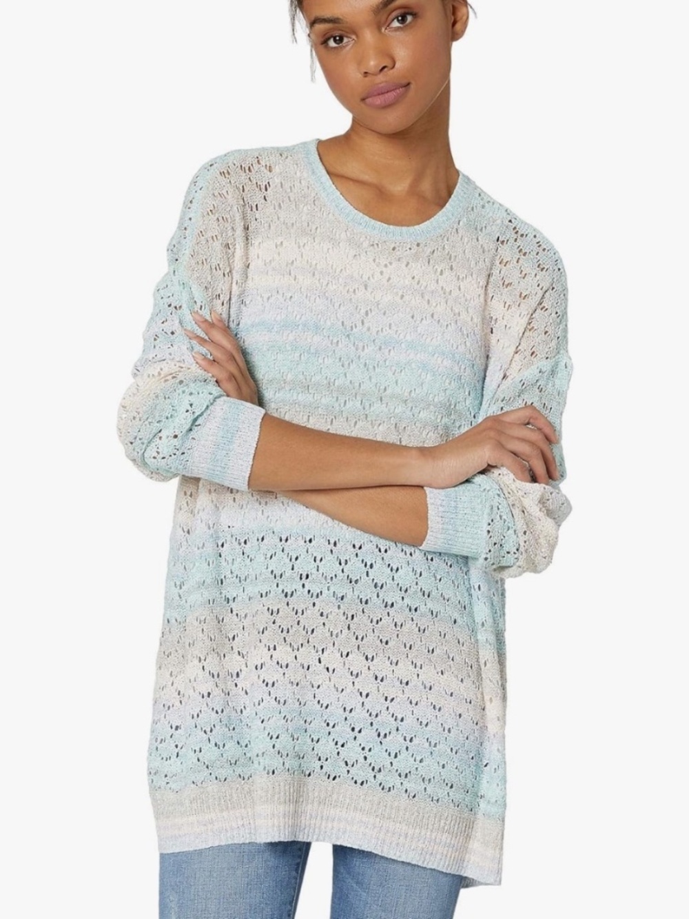 Show Me Your Mumu Pie in the Sky Sweater in Rainbow Sorbet Knit Sz Medium